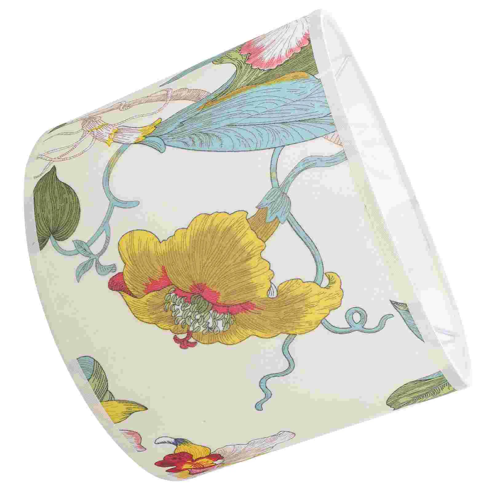

Small Lampshade Large Scalloped Flower Lampshades Chandelier Floral Drum Cloth Cover Printing