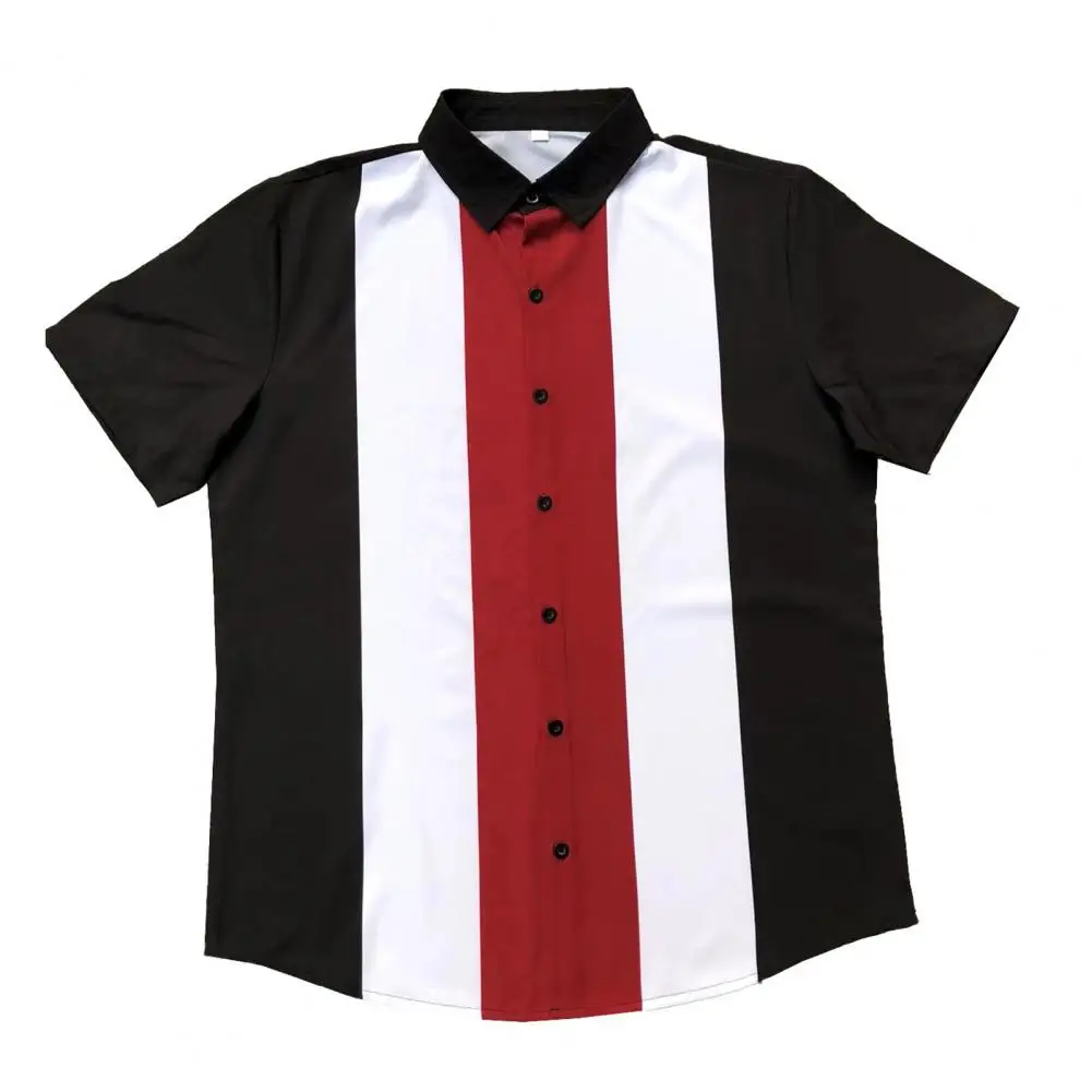 

Slim Fit Stylish Single-Breasted Breathable Summer Tops Close-fitting Men Tops Handsome Male Clothes