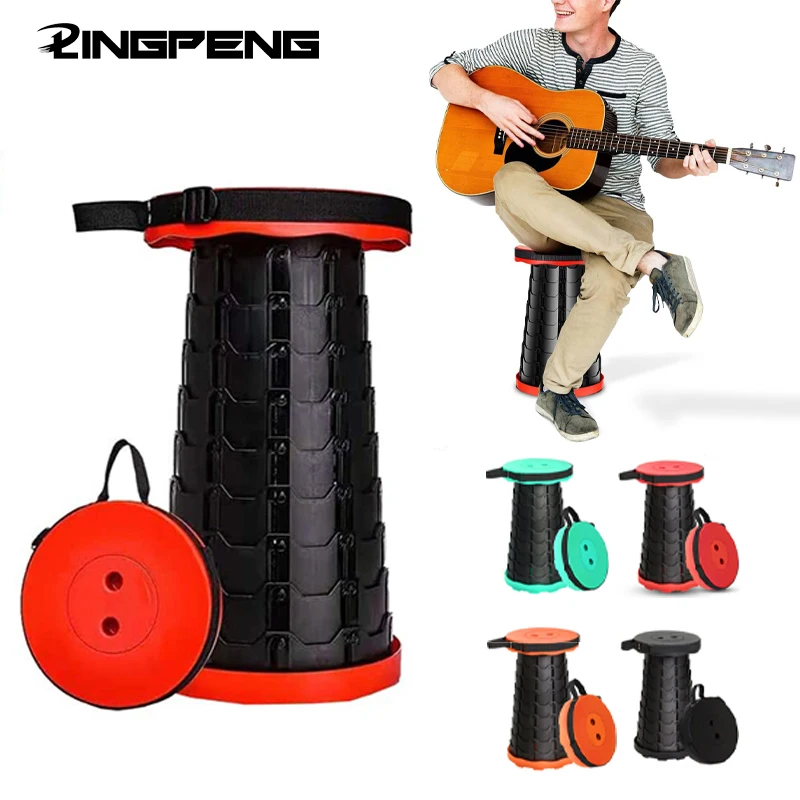 

Portable Retractable Folding Stool Collapsible Telescoping Foldable Camping Stool for Adults for Outdoor Fishing Hiking BBQ