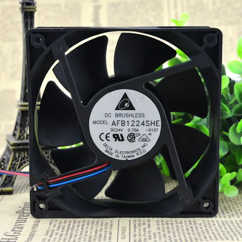 

New For Delta AFB1224SHE 12038 24V 0.75A 12CM Gale Volume Inverter Fan