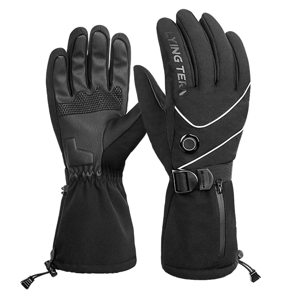 

Skiing Heated Gloves Battery Powered Touchscreen Waterproof Heating Gloves Winter Warm Ski Gloves For Climbing Motorcycling
