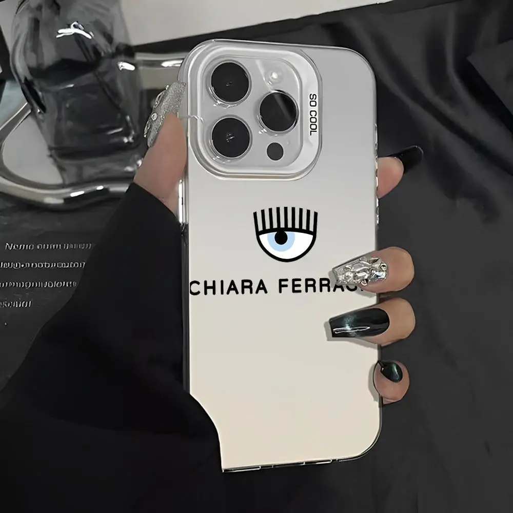 Фото Чехол для телефона Chi-ara Ferra-gnies Colle-ction с узором, серебристый корпус для iPhone 17, 16, 15, 14, 13, 12, 11 Pro Max Plus №2