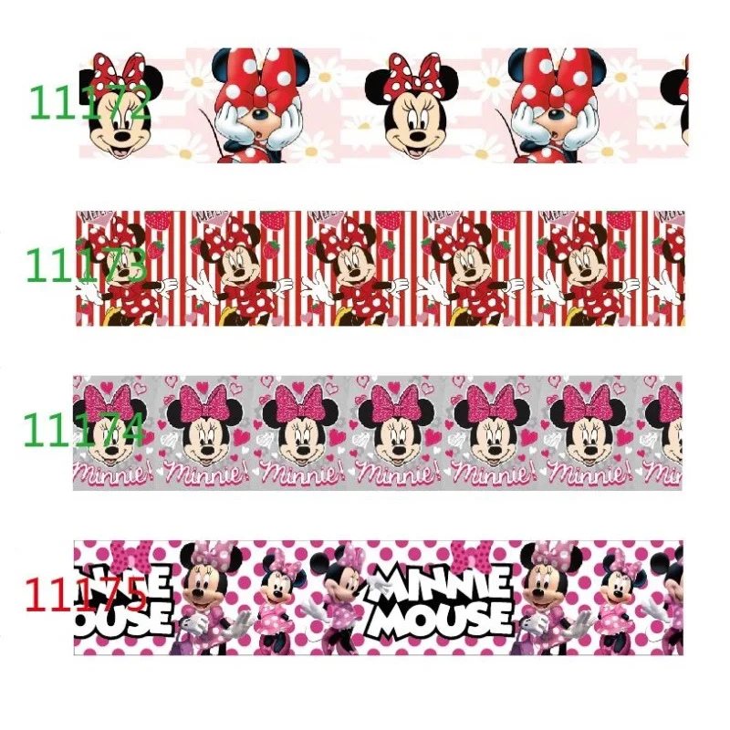 

Minnie Mouse Cartoon Grograin Ribbon for Bows DIY Printed 10yards Craft Supplies Handmade Decoration Materials