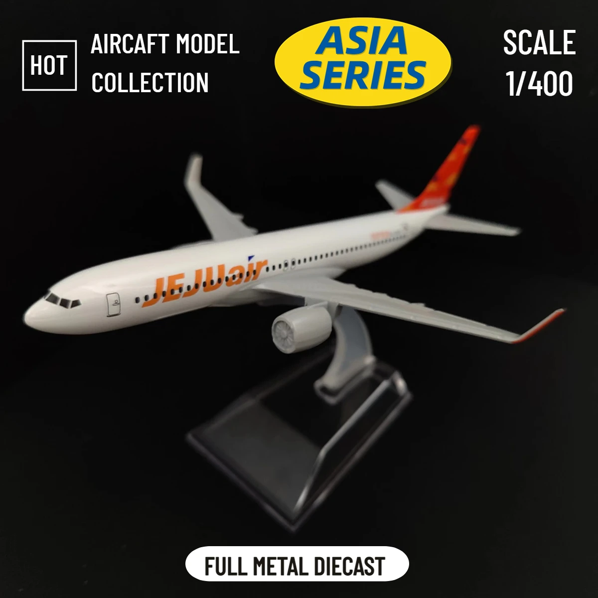 

Scale 1:400 Metal Aircraft Replica 15cm Air Korea Jeju Asia Airlines Boeing Airplane Diecast Model Aviation Miniature for Boys