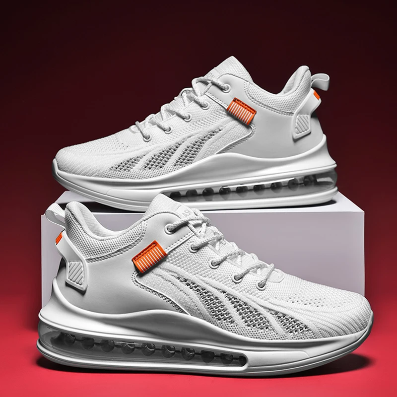 Fashion Male Sneakers Breathable Hiking Shoes Lac-up Men's Sports Running Shoes Lightweight Vulcanize Walking Zapatillas Hombre