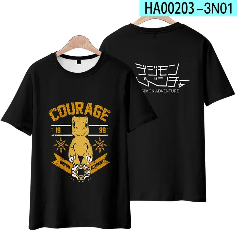 Футболка с 3D-принтом аниме Digimon Adventure для женщин и мужчин забавная летняя футболка