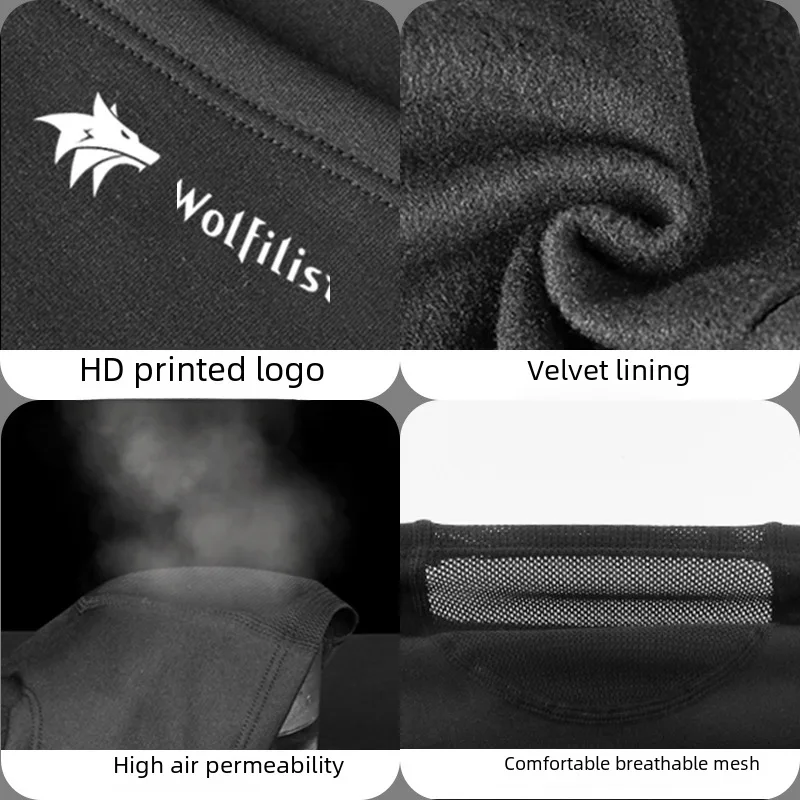 Уличный зимний лыжный термоголовной убор мужской флисовый шарф с подкладкой для