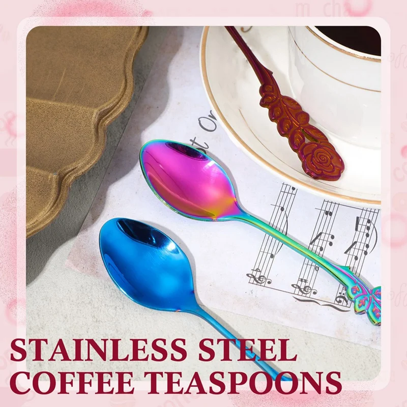 ABHG 6 шт. 5 1-дюймовые маленькие чайные ложки Кофейные Необычные Десертные для
