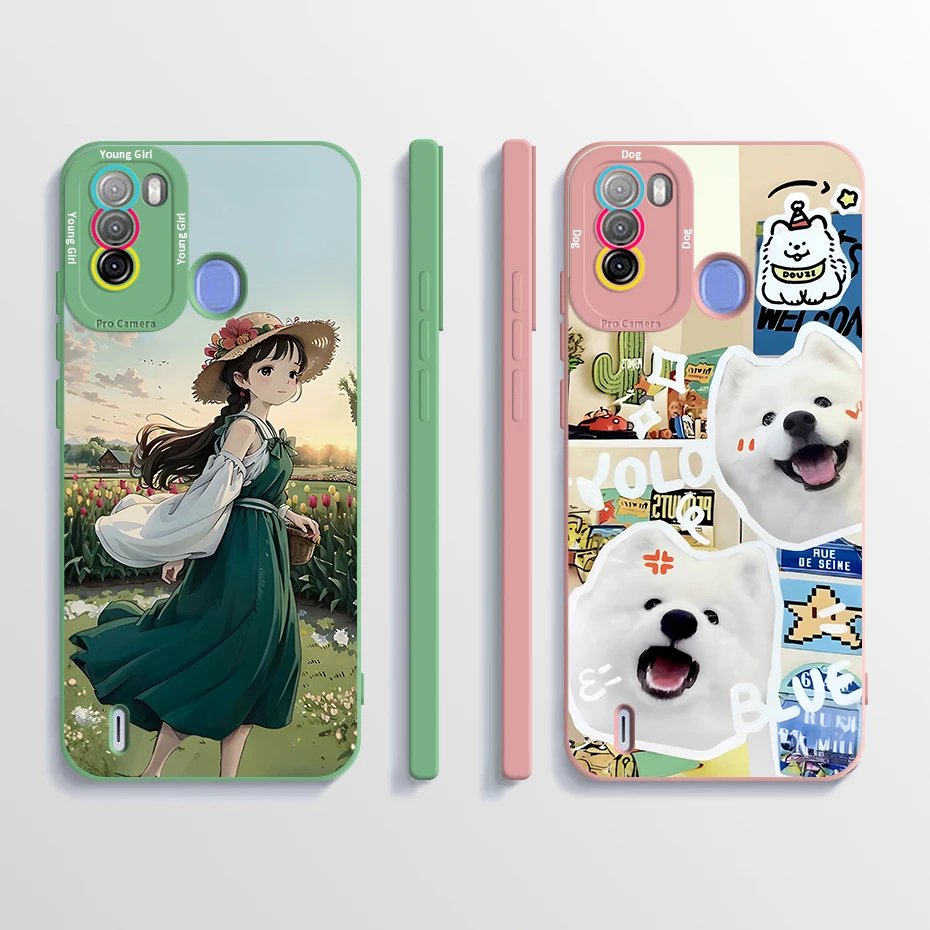 Красивый для ITEL Vision1Pro Itel S16 чехол милый кот мультфильмы мягкие силиконовые чехлы