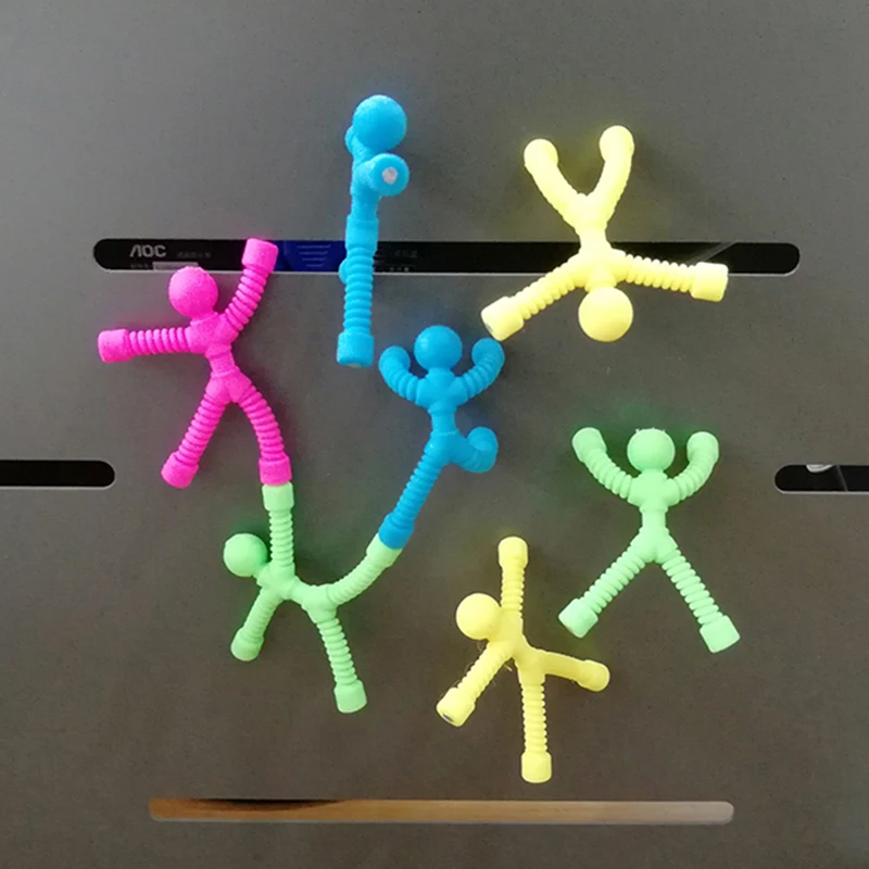 8pcs/lot Fridge Magnet Men Kids Funny Toy Magnetic Action Figure Hand Fidget Sensory Toy Antistress Gadget for Autism Anxiety