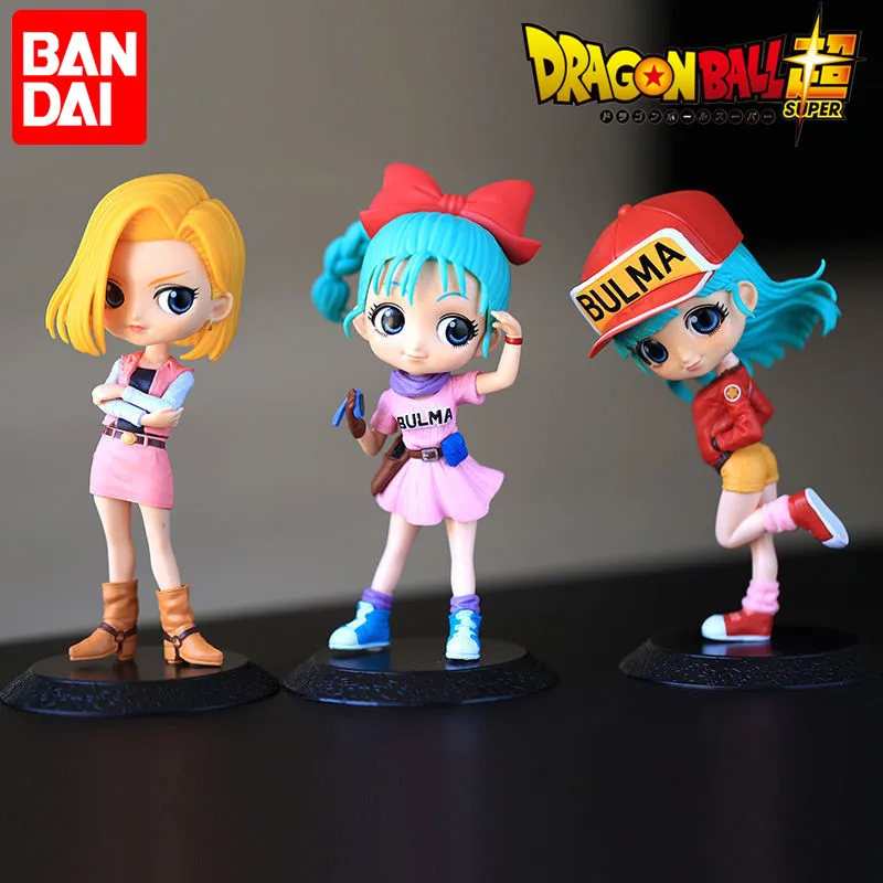 Dragon Ball Bulma Q Posket Versions Action Figures Toy Collection Model For Children Christmas Gift