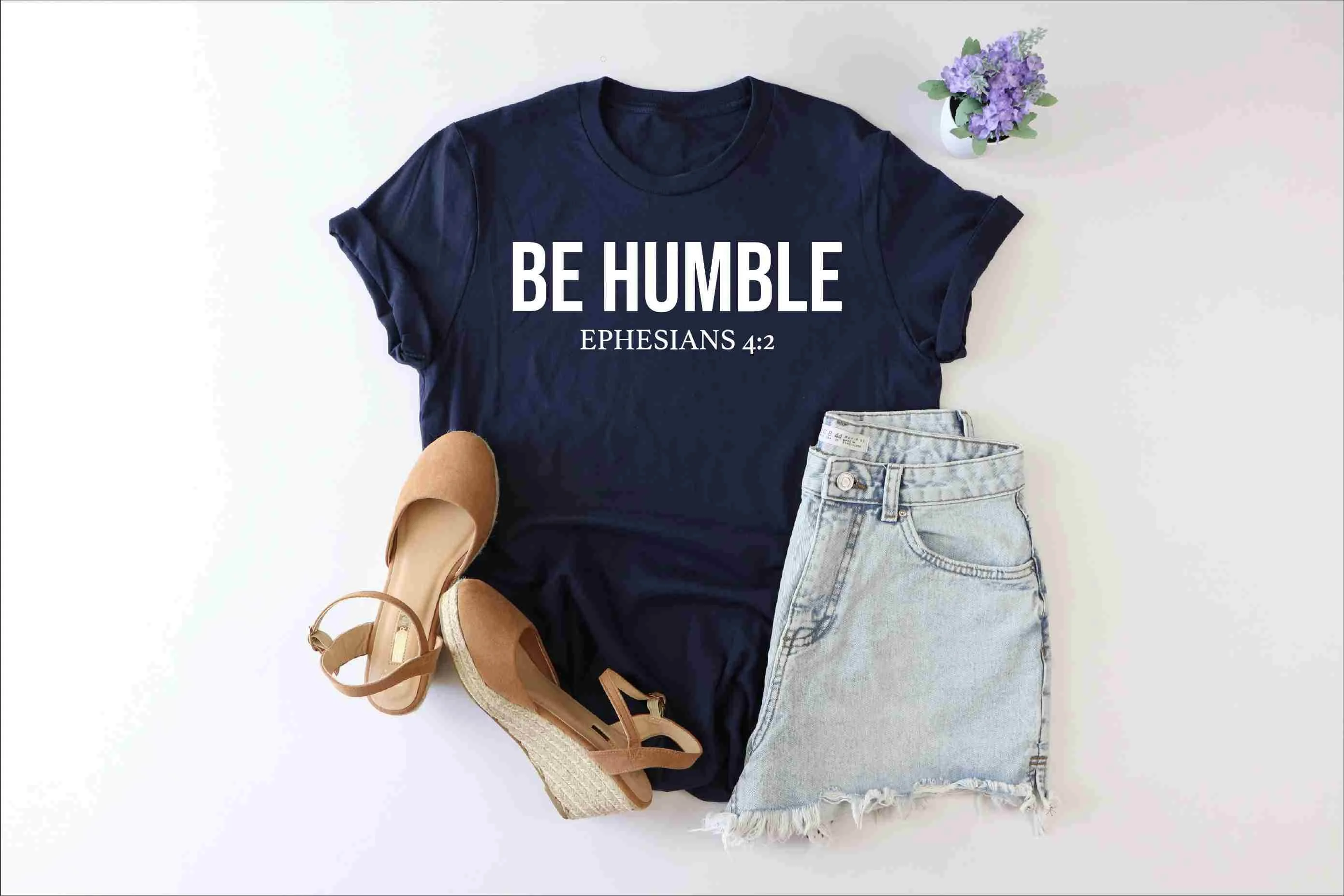 Футболка Be Humble христианские стихи из Библии вводчик Иисуса религиозная