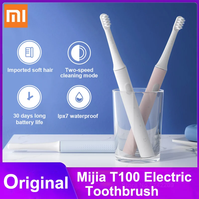

Xiaomi Sonic Electric Toothbrush T100 Cordless USB Rechargeable Toothbrush Waterproof Ultrasonic Automatic Tooth Brush CE