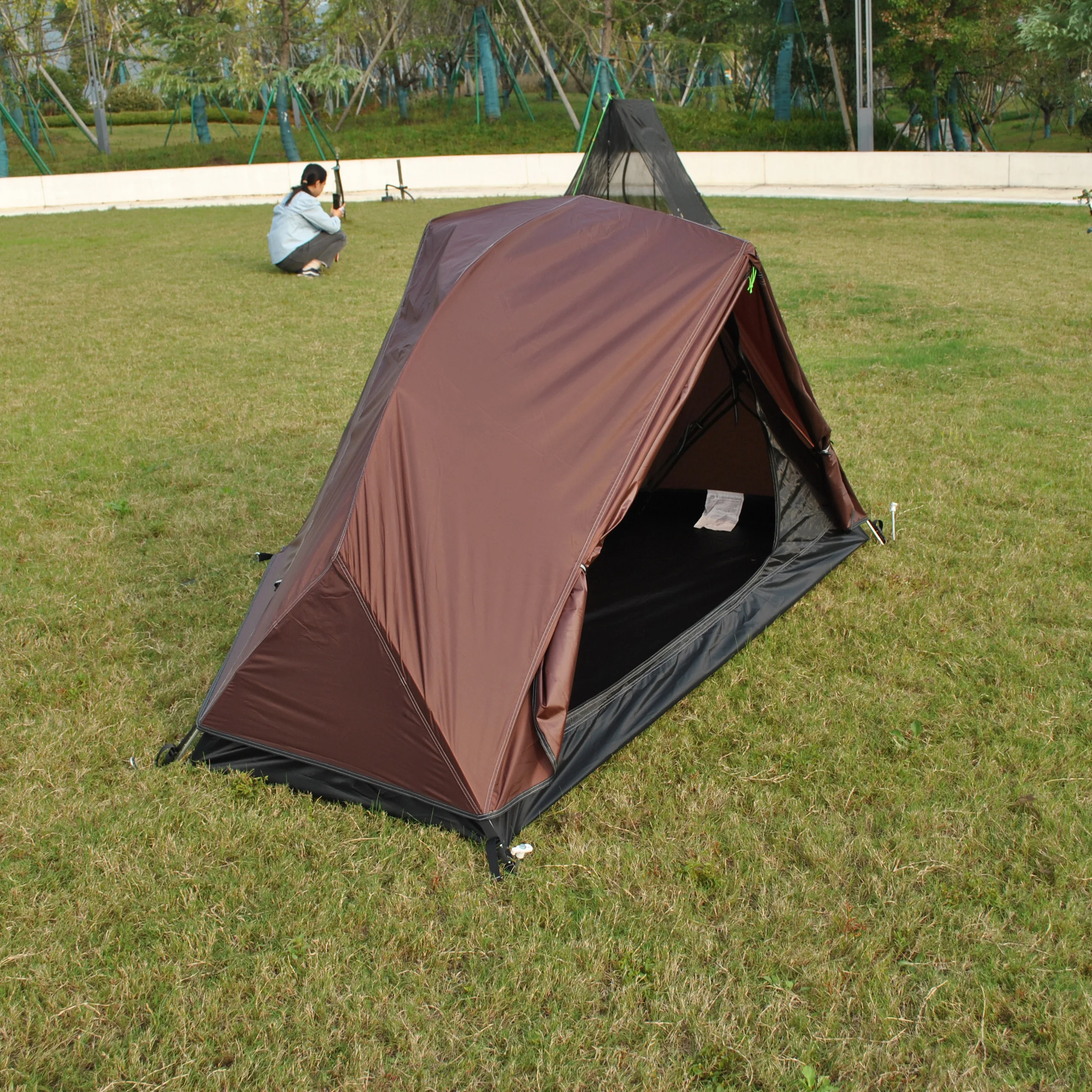 1-местная палатка для кемпинга пешего туризма горного охоты рюкзака 4-сезонная
