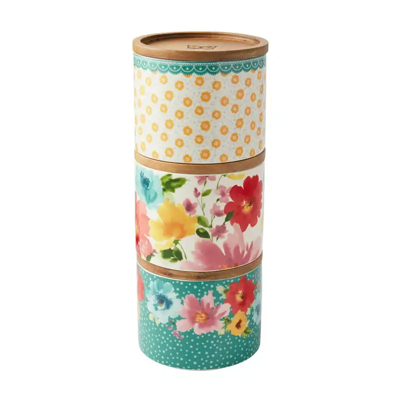 

Woman Stacking 3-Piece Stoneware Canister Set
