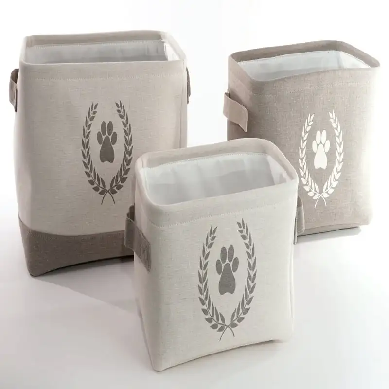 

3-Piece Linen Crest Pet Storage Bins Set
