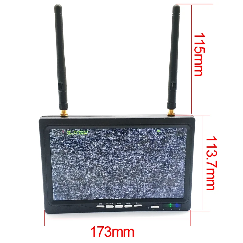 5 8G 48CH 7-дюймовый TN 1024*600 TFT ЖК-экран fpv монитор поддержка аккумулятора для