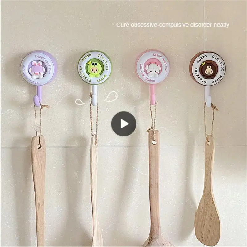 

Multi-color Optional Cute Hook Strong Load-bearing Capacity Installation Without Drilling Hook Up Pink Houseware Cute Shape