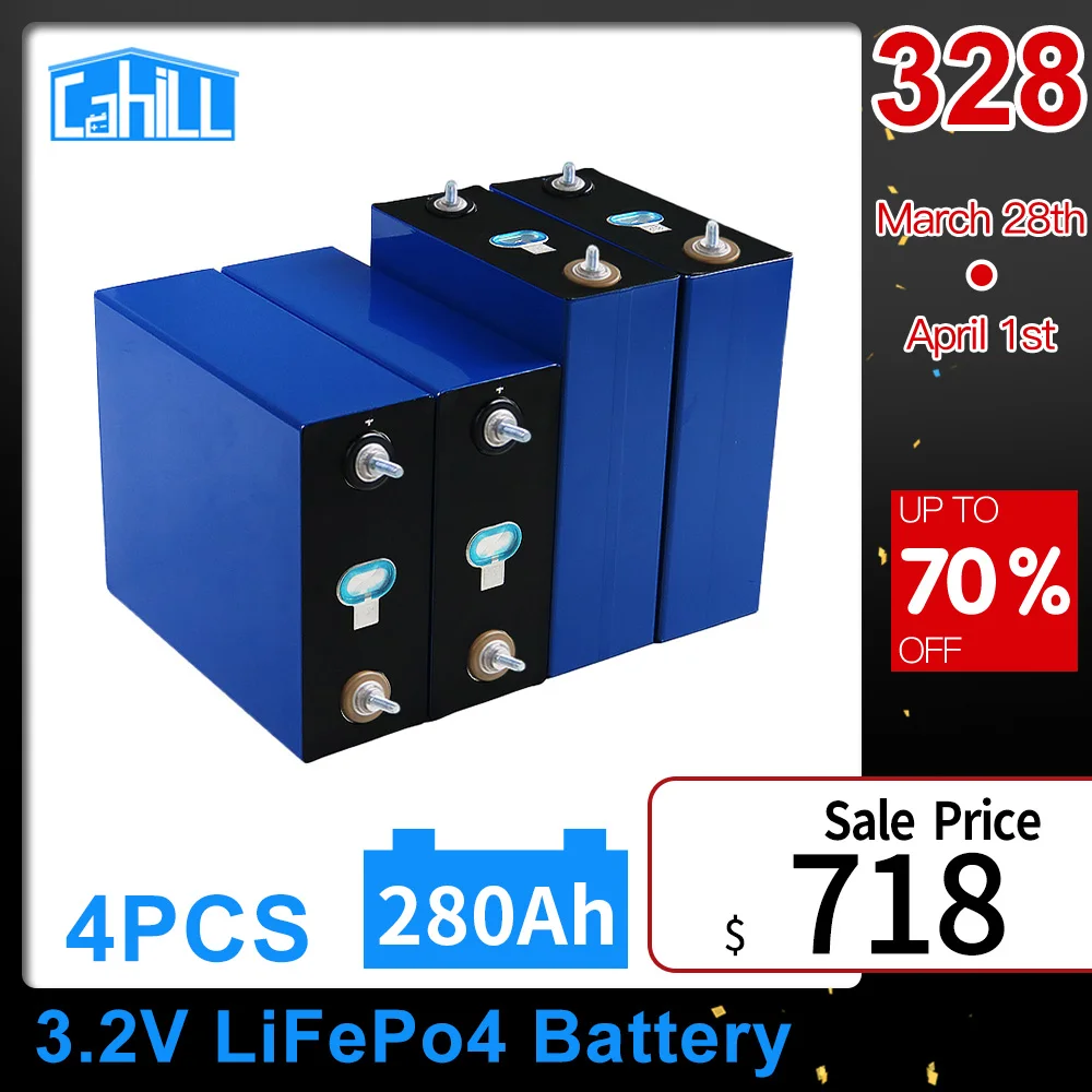 

Аккумуляторные батареи Cahill, 4 шт., 3,2 в, Lifepo4, а/ч, 12 В