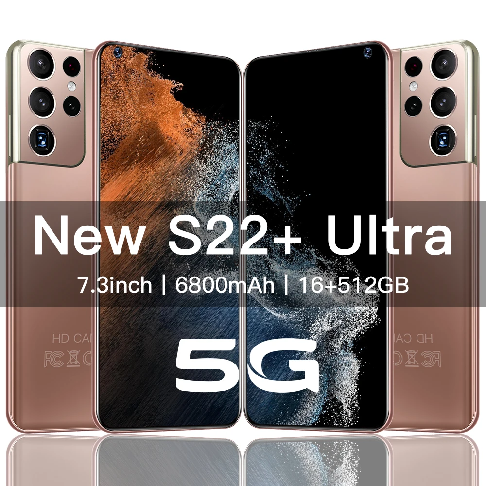 new s22 ultra 73 zoll smartphone globaleversion 16512gb mobile phones 6800mah 5g netzwerk entsperren handys celular telefone free global shipping