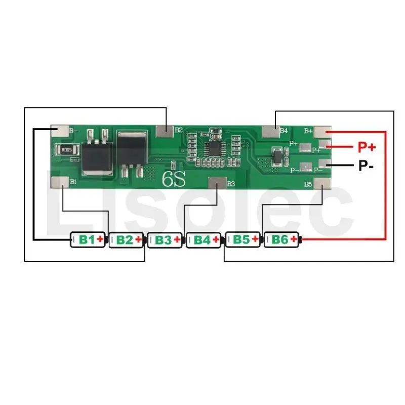Фото Защитная плата заряда 6S BMS 24 в 6S 18650 21700 литий-полимерная батарея 5A 6A 8A 10A 12A зарядное устройство для инструментов №3