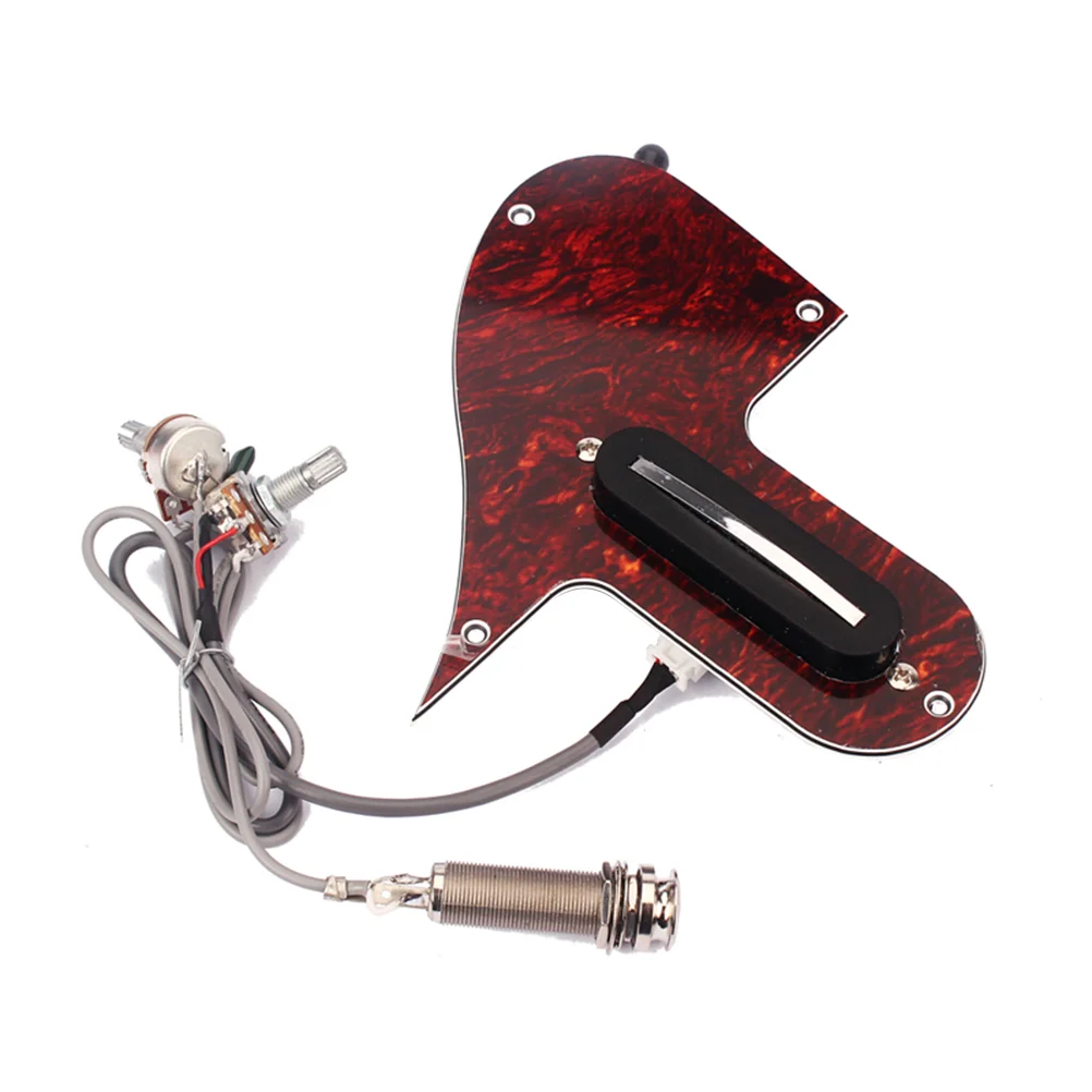 

Mandolin Pickguard сборка гитары царапин 3ply пластина с колокольчиком красная черепаха