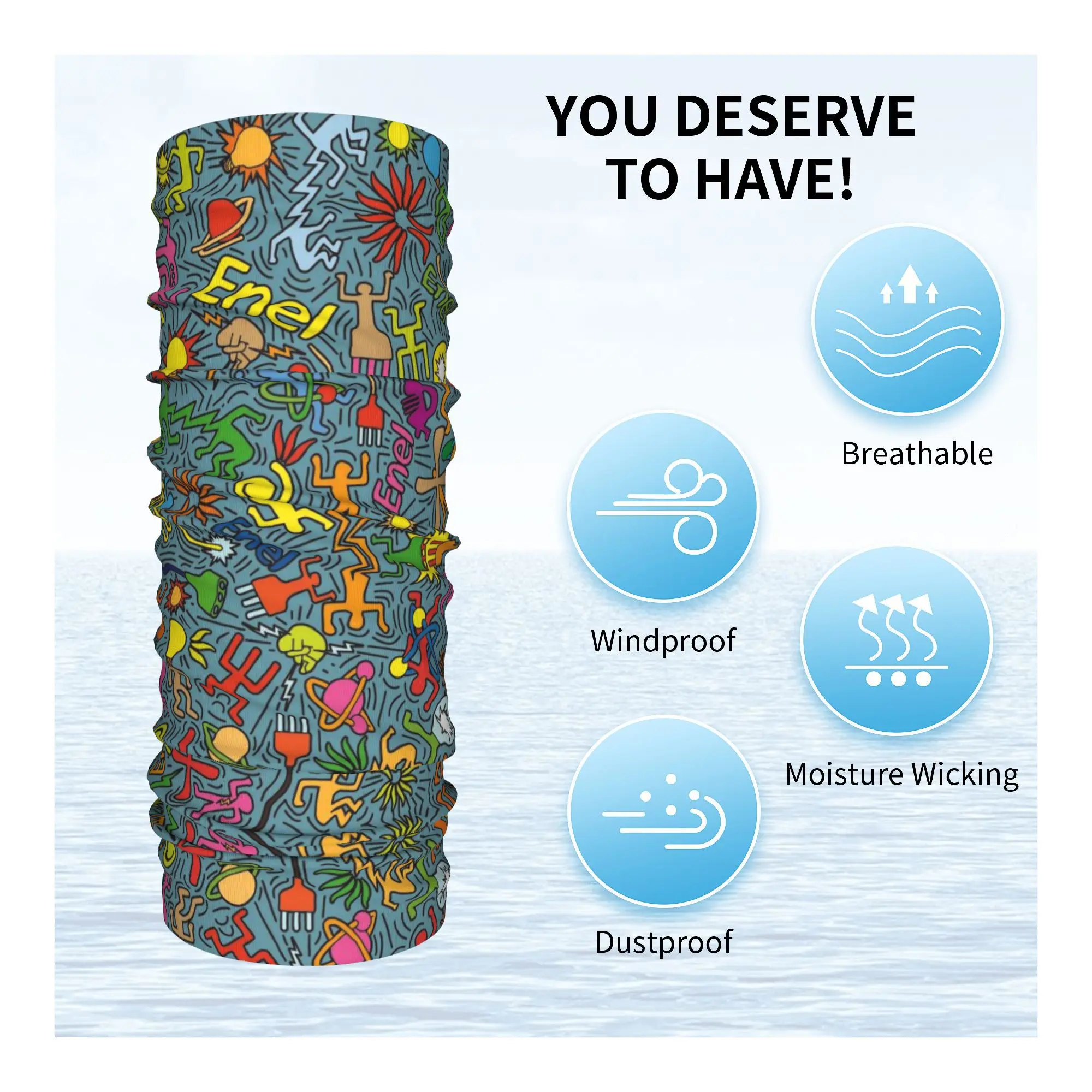 Изготовленная на заказ Haring красочная геометрическая падающая зимняя повязка