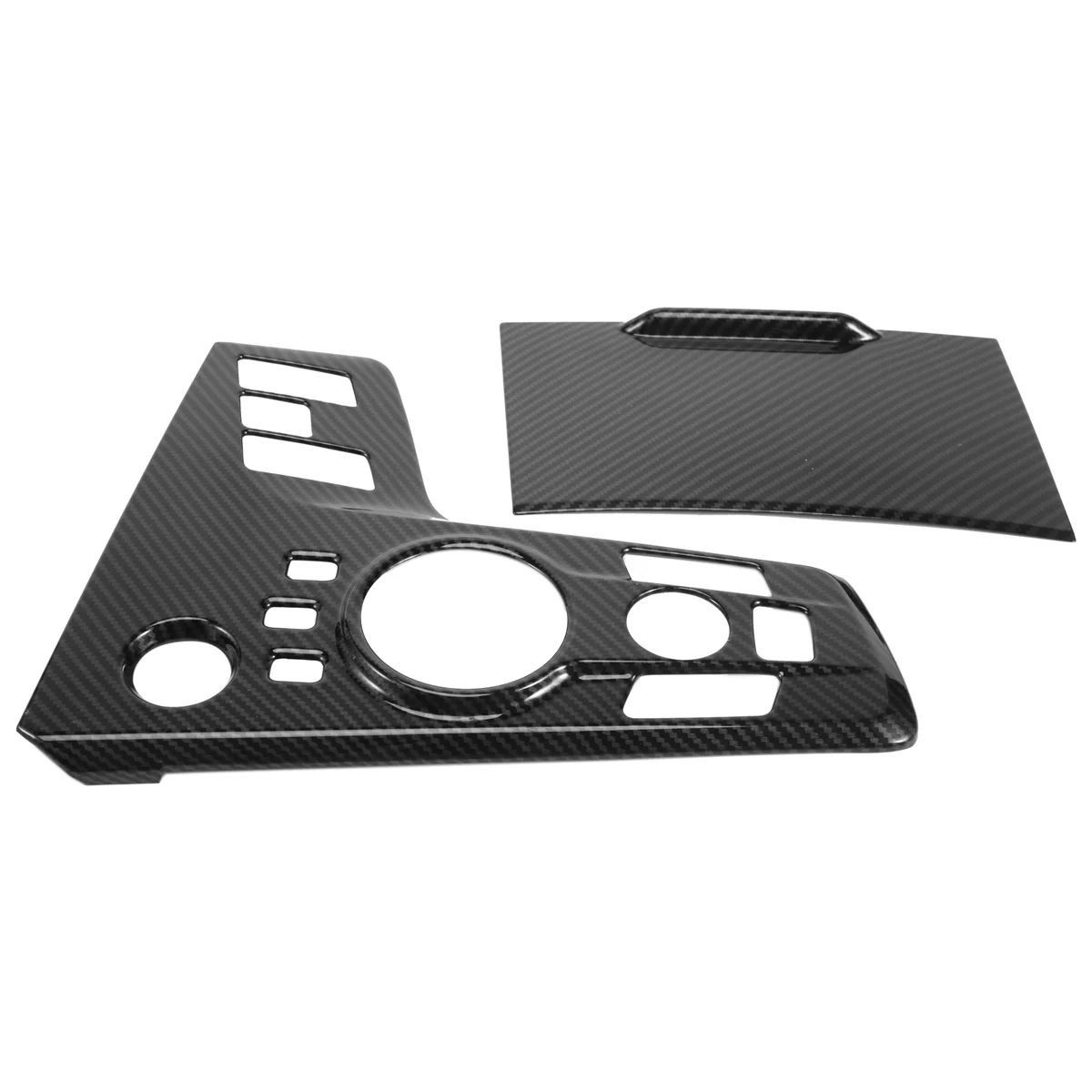 

2Pcs Carbon Fiber Car Center Console Gear Shift Panel Cover Frame Sticker Trim for Kia Sportage NQ5 2022