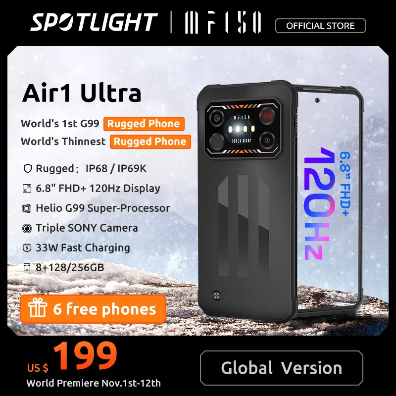 Tanie IIIF150 Air1 Ultra Wytrzymały Noktowizor Smartphone 6.8