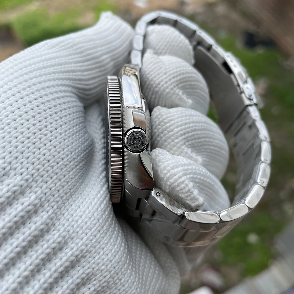 Скидка Часы мужские водонепроницаемые механические из нержавеющей стали с сапфировым стеклом