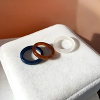 vintage blue acrylic promise rings for couples colorful women rings