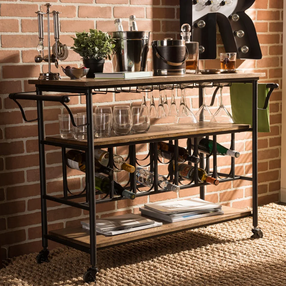 

Baxton Studio Bradford Rustic Industrial Kitchen Serving Cart