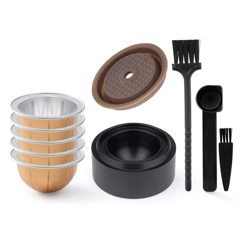 

Refillable For Vertuo Line Capsule Lid Coffee Capsule Seal Stand Tool For Nes Vertuo Pods EMPTY Aluminum Reusable Pods
