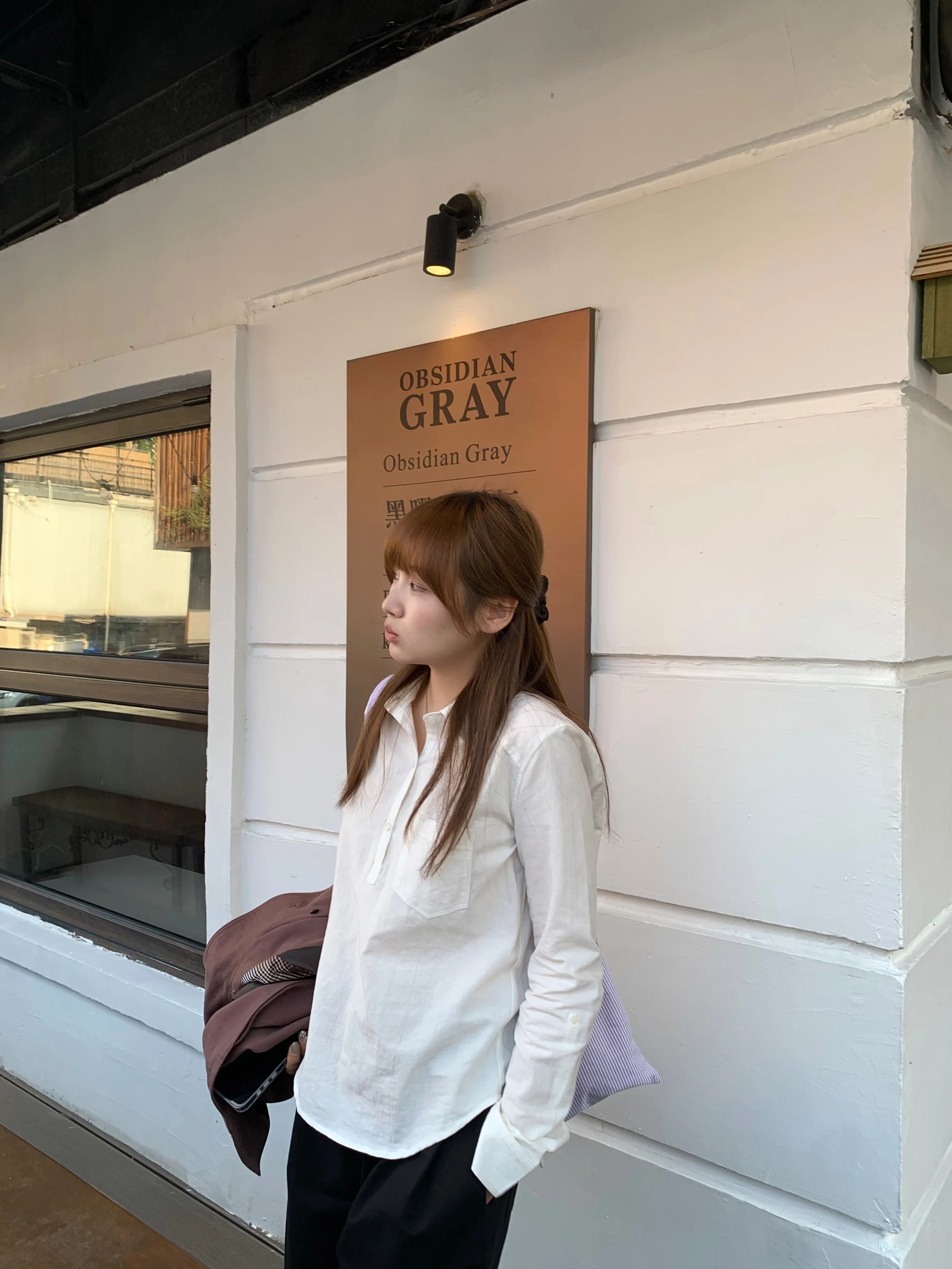 Doudou Acne Loose White Shirts Women Idle Sle Autumn New 2024 Western Fashion Korean Long sleeve Shirt