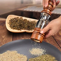 salt and pepper grinder pepper mill solid oak wood ceramic grinder 8 6 restaurant salt rice kitchen gadget seasoning tool
