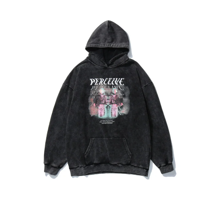 

2022 New Hip Hop Men Hoodie Sweatshirt Cartoon Print Streetwear Harajuku Pullover Cotton Autumn New Couple Hooded Sweatshirt