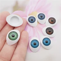 julie wang 8pcs 22x16mm eyes in pair oval plastic human eyeballs safety for puppet plush toy doll making accessory