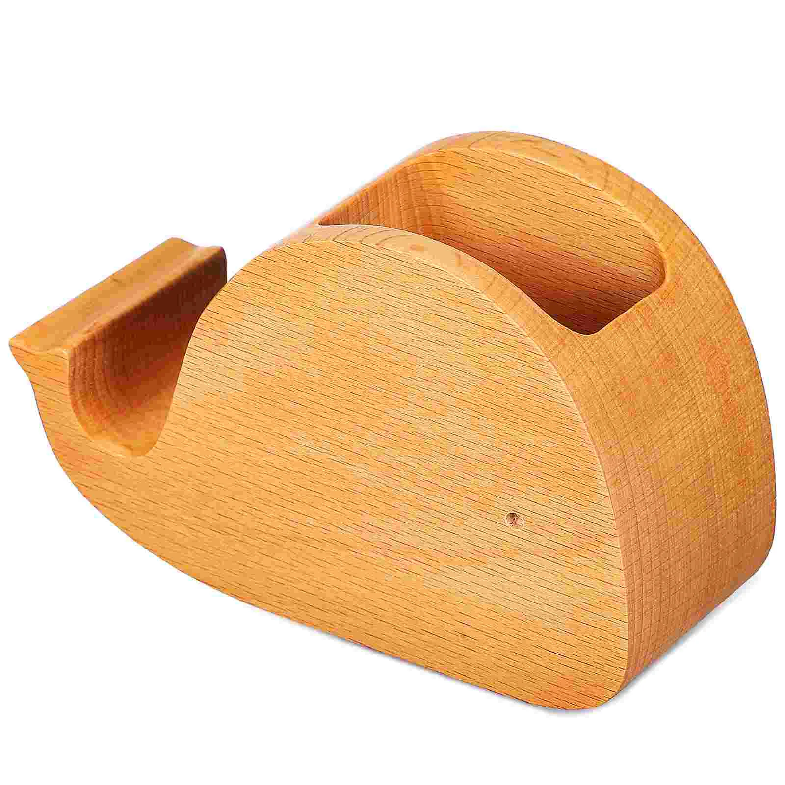 

Cute Storage Holder Wood Phone Stand Pen For Desk Small Cellphone Funny Mount