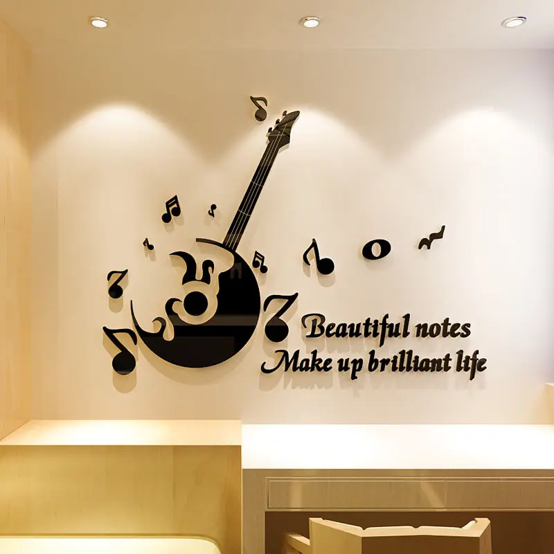 

Acrylic three-dimensional wall stickers art classroom piano room layout background wall decoration stickers home office decor