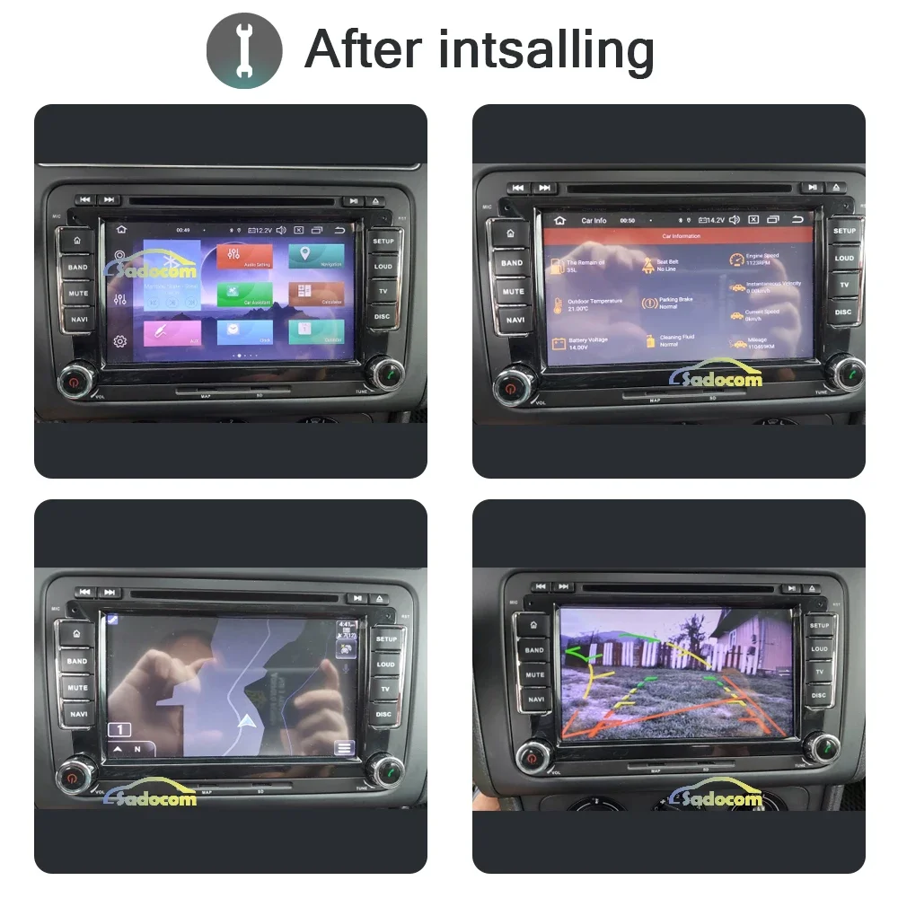 Автомобильный DVD-плеер 720P IPS Carplay DSP LTE Android 12 0 8 ядер 8G + 128G RDS радио GPS карта Wifi для VW