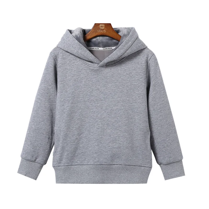 

Kids 3-8 Years Round Collar Hoody Coat Loose Long-Sleeved Jacket Fleeced Sports Casual Comfortable Children's Sweater
