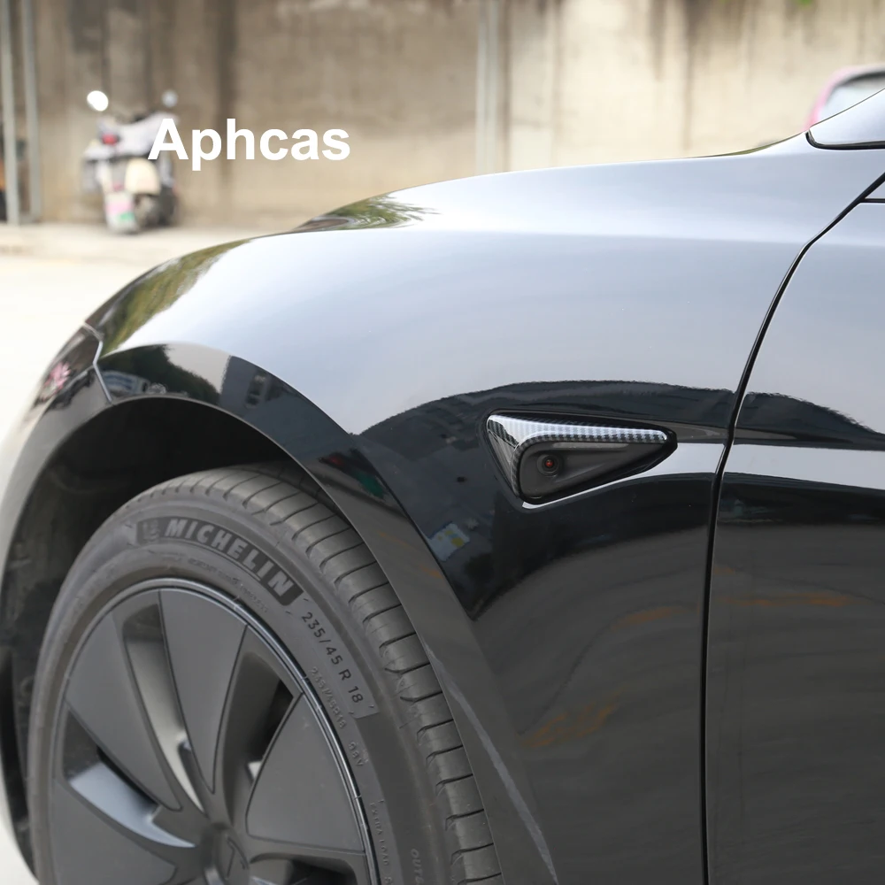 Для Tesla New Model 3 Highland 2024 крышка боковой камеры автомобиля крыло Защитная Наклейка