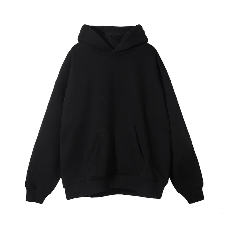 

Men's High Street Trendy Brand 400g Non-Shedding Polar Fleece Thickened Hooded Sweater Casual Loose Women's Blank Hoodies