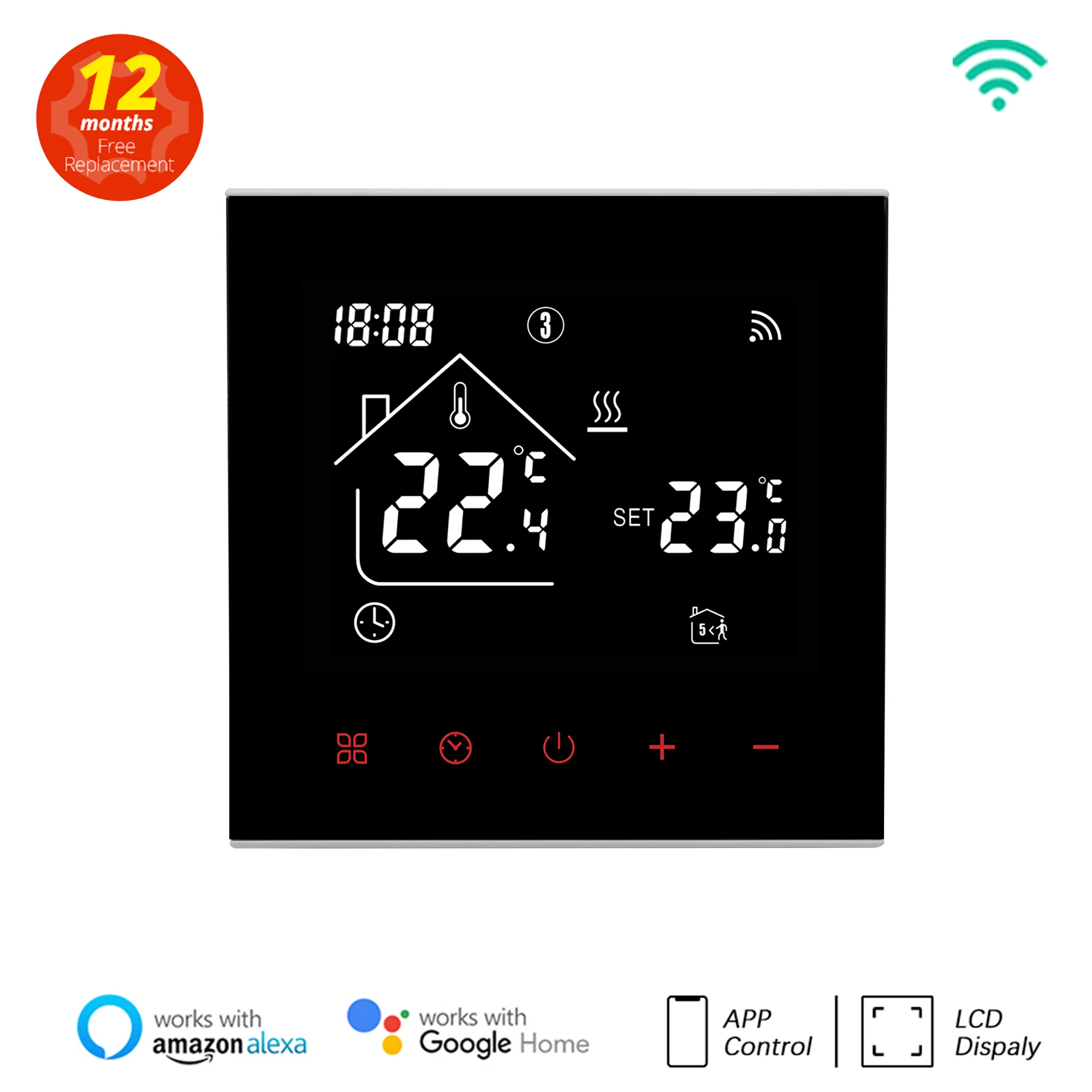 Tuya WiFi inteligentny termostat elektryczny ogrzewanie podłogowe woda/kocioł gazowy pilot temperatury dla Google Home, Alexa 1 Tuya WiFi inteligentny termostat elektryczny ogrzewanie podłogowe woda/kocioł gazowy pilot temperatury dla Google Home, Alexa 1