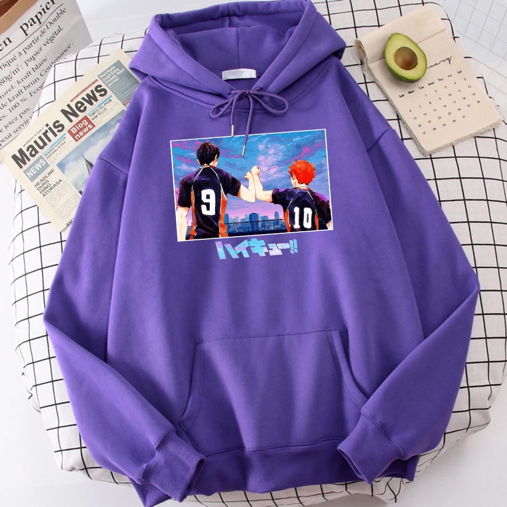 

Haikyuu Hinata Kageyama Anime Printing Male Hoody Harajuku Comfortable Sweatshirt Fashion Soft Hooded Autumn Fleece Clothes