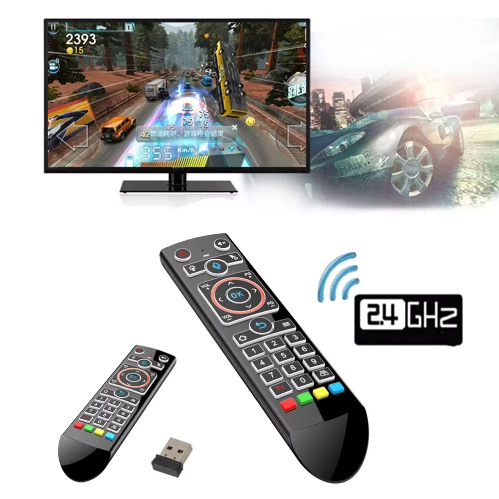 

Q2 Backlight Gyroscope Wireless Air Mouse IR Learning 2.4GHz RF Smart Voice Remote Control for TOX1 Android TV Box vs G20S PRO