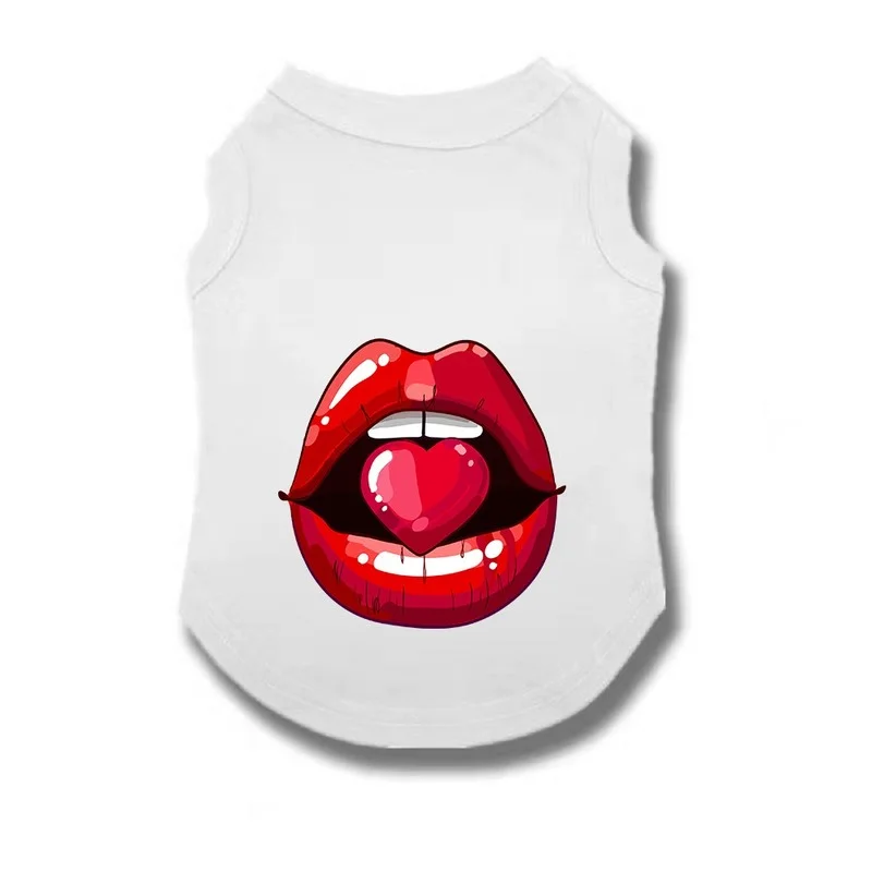 Дизайнерская одежда для собак на весну и лето тонкий модный жилет футболка