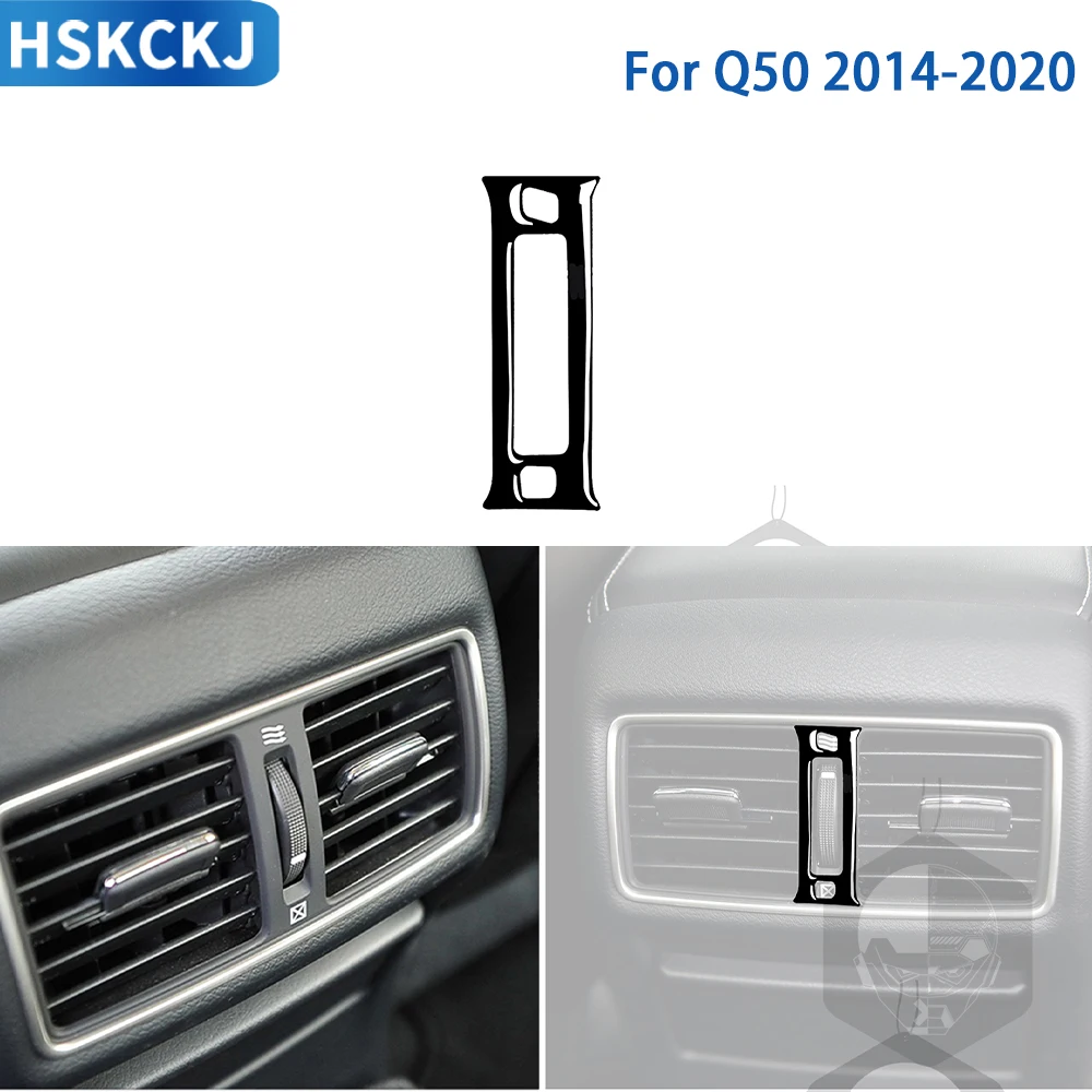 

Аксессуары для Infiniti Q50 2014-2020 автомобильный черный пластиковый интерьер центральный подлокотник панель отделка наклейка украшение