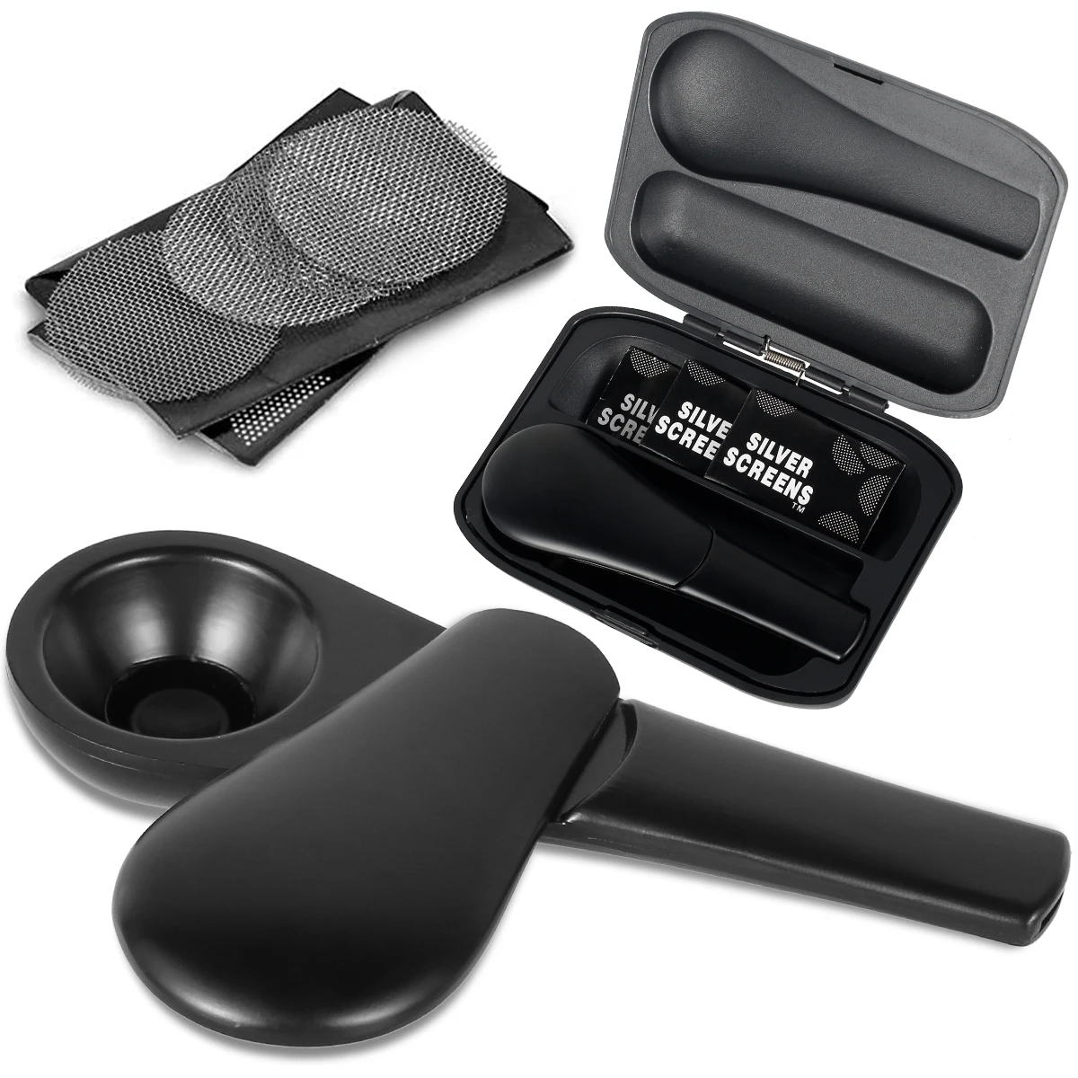 

Portable Tobacco Pipe Stainless Steel Smoking Pipe with Magnet Locking System Heat Resistant Cigarettes Pipe Smoking Accessories