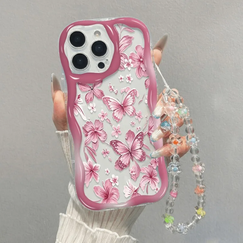 Фото Роскошный мягкий чехол для телефона с бабочками и цветами для Samsung Galaxy S26 S25 S24 S22 S23 Ultra Plus FE A56 A55 A37 A36 A27 A26 A16 №4